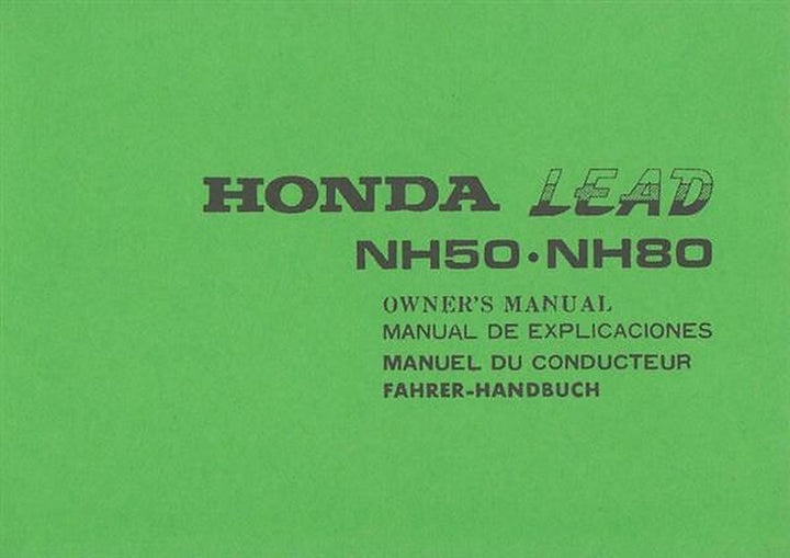 Honda Lead NH50 NH80 Fahrerhandbuch, Buchcover