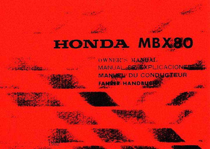 Honda MBX80 Fahrerhandbuch, Buchcover