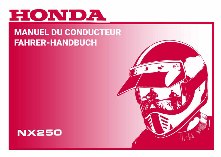 Honda NX250 Betriebsanleitung, Buchcover