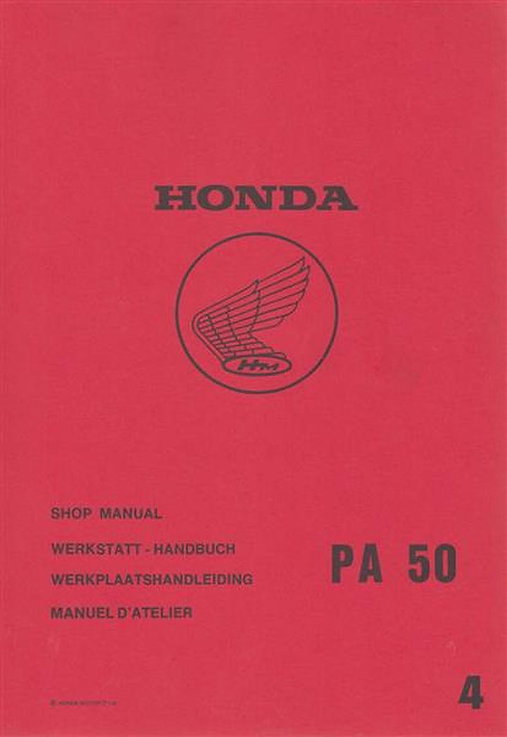 Honda PA50 Reparaturanleitung, Buchcover