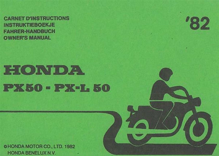 Honda PX50 PX-L50 Fahrerhandbuch, Buchcover