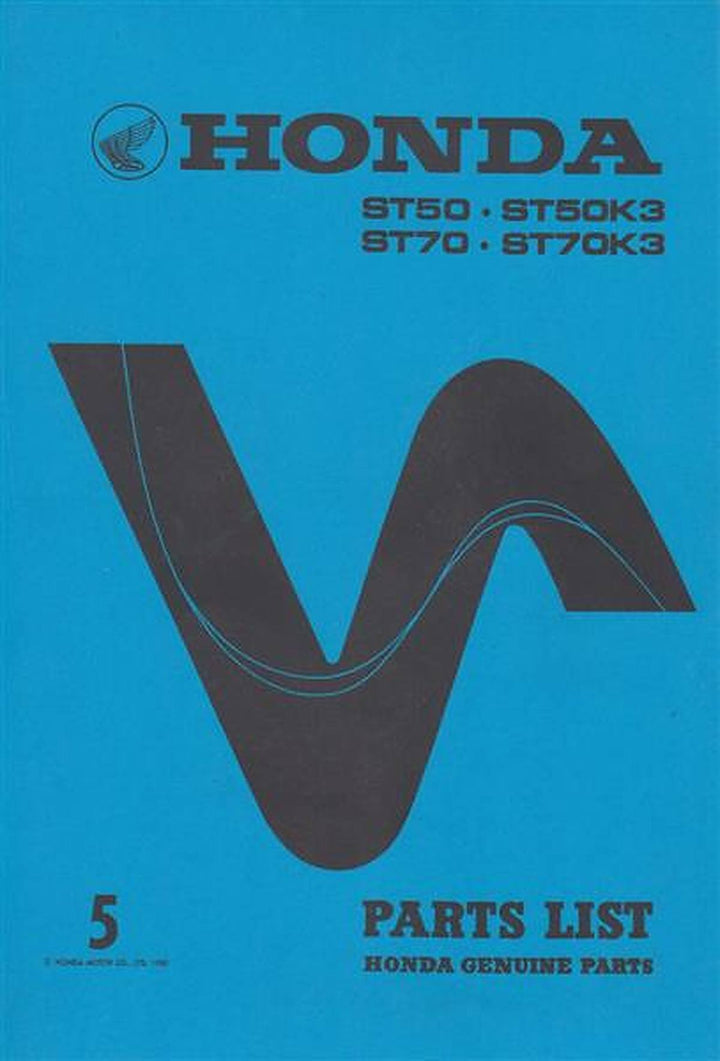 Honda ST50 ST50K3 ST70 ST70K3 Parts List, Buchcover