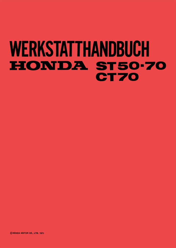 Honda Dax ST50 ST70 CT70 Werkstatthandbuch, Buchcover