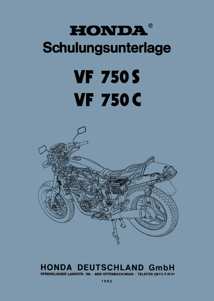 Honda VF750S VF750C Schulungsunterlagen, Buchcover