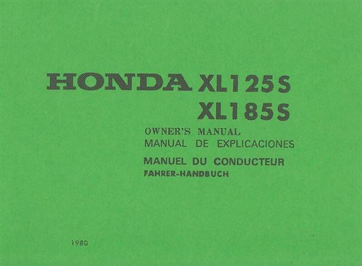 Honda XL125S XL185S Fahrerhandbuch, Buchcover