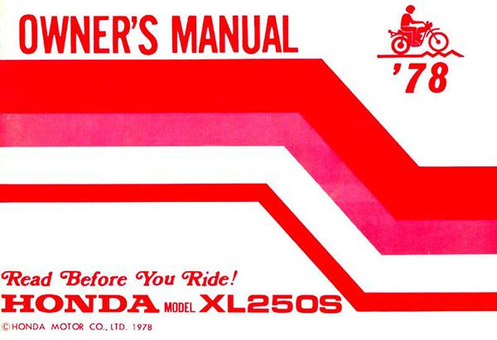 Honda XL250S Owner&