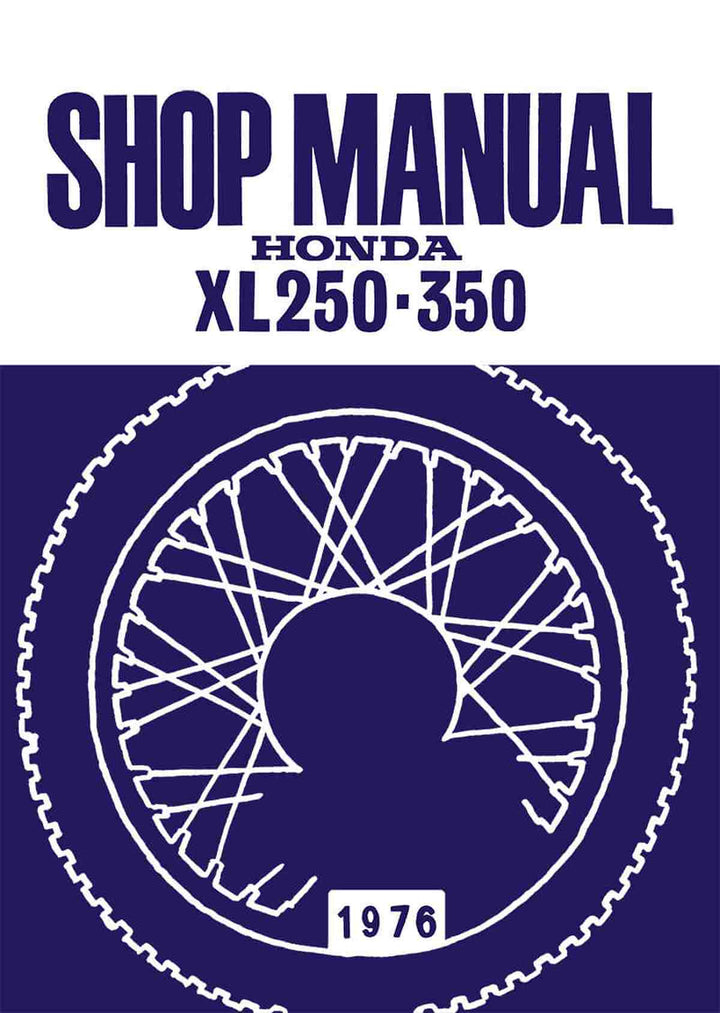 Honda XL250 XL350 Shop Manual, Buchcover