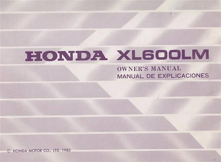 Honda XL600LM Owner&