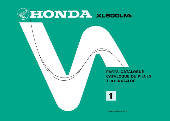 Honda XL600LMF Teilekatalog, Buchcover