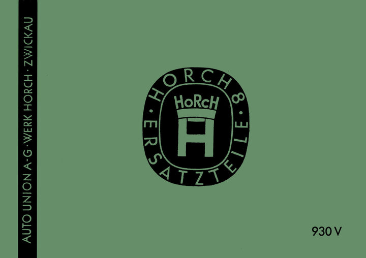 Horch 8 930 V Ersatzteile, Buchcover