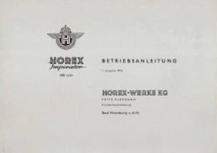 Horex Imperator Betriebsanleitung, Buchcover