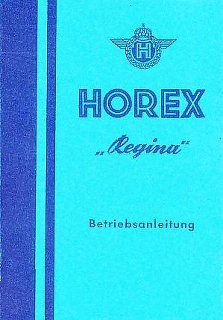 Horex Regina Betriebsanleitung, Buchcover