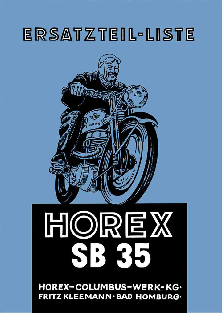 Horex SB35 Ersatzteilliste, Buchcover