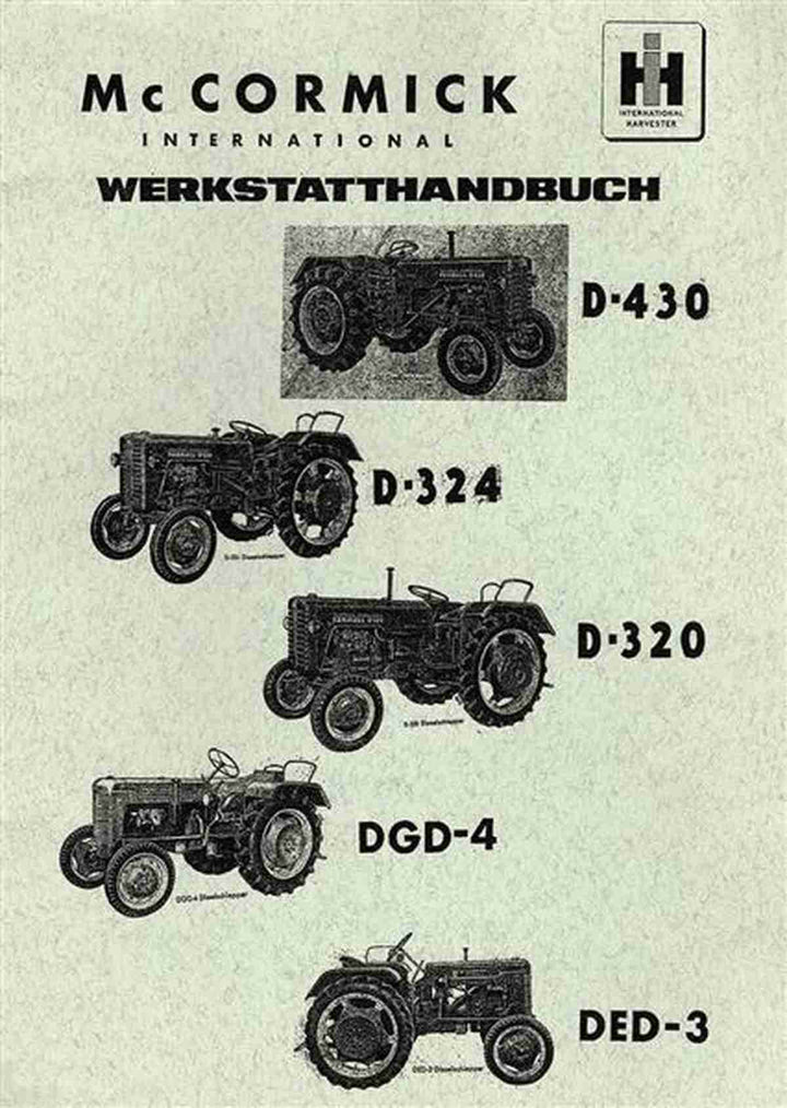 IHC International Harvester D-430/ D-324/ D-320/DGD-4/ Reparaturanleitung, Buchcover