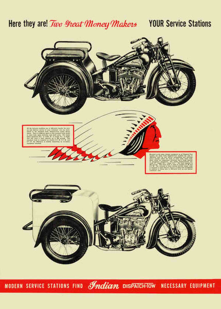 Indian Motorcycle Poster, Poster-Motiv