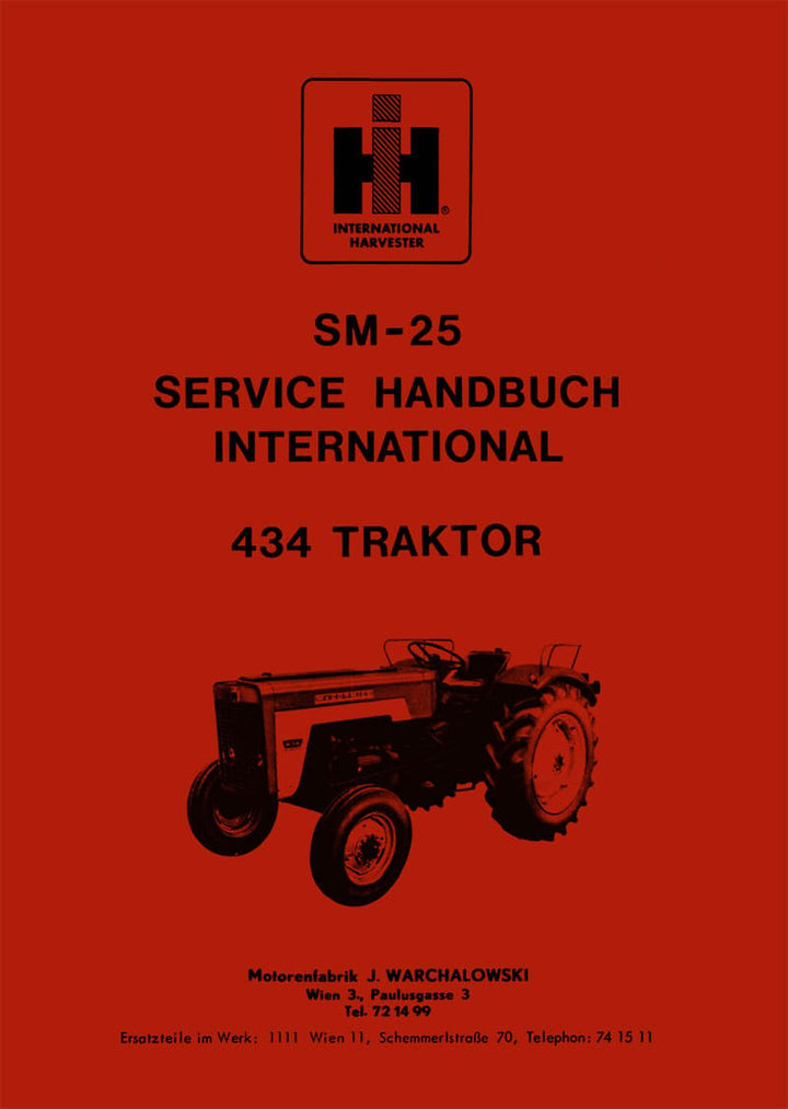 IHC 434 Traktor Service Handbuch, Buchcover
