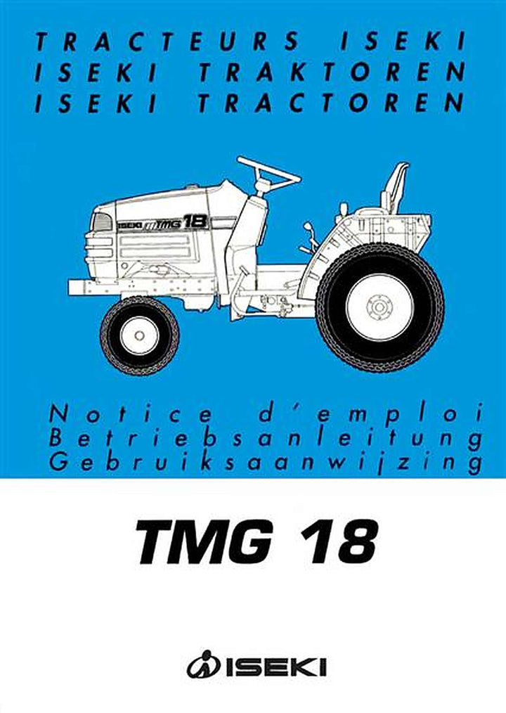 Iseki Traktor TMG18 Betriebsanleitung, Buchcover