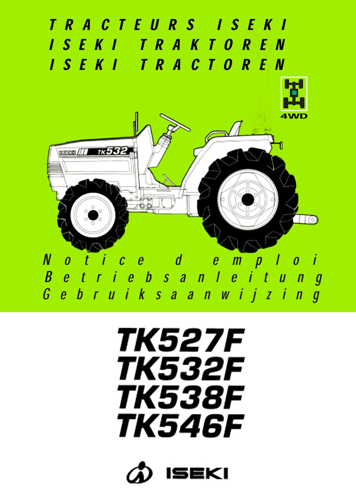 Iseki Traktor TK527F TK532F TK538F TK546F Betriebsanleitung, Buchcover