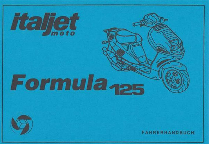 Italjet Formula 125, Fahrerhandbuch, Buchcover
