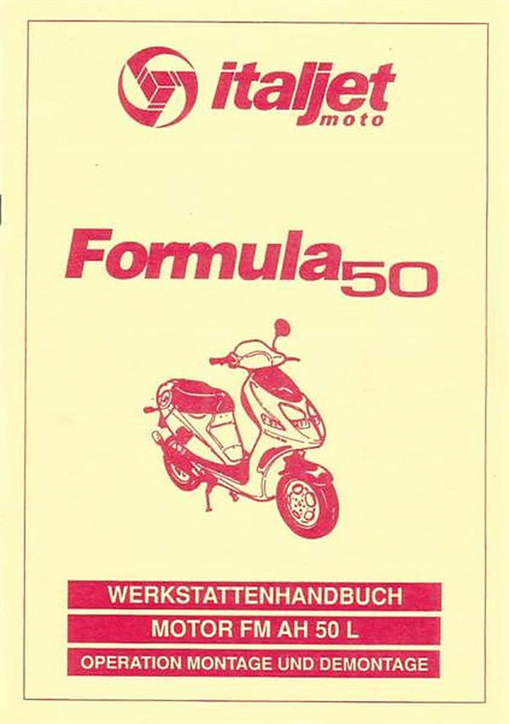 Italjet Formula 50 mit Motor FM AH 50 L, Reparaturanleitung, Buchcover