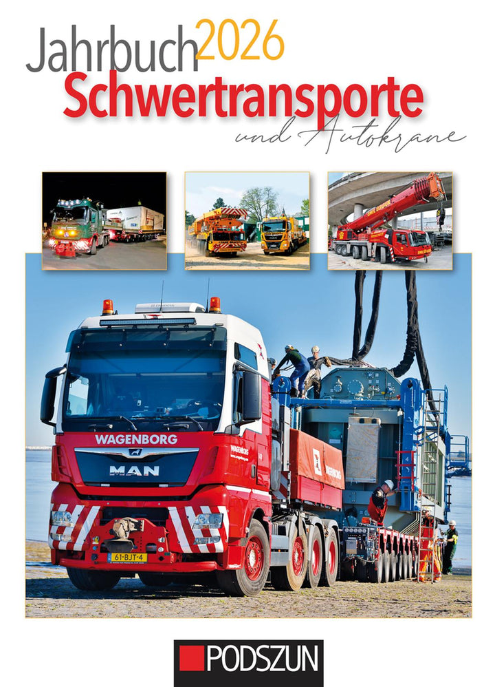 Jahrbuch Schwertransporte und Autokrane 2026, Buchcover