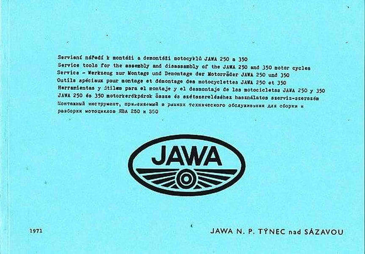 Jawa 250 und 350, Spezialwerkzeugkatalog, Buchcover