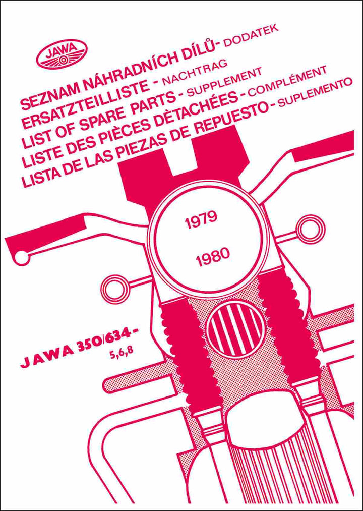 Jawa 350 - Typ 634/5,6,8 Nachtrag Ersatzteilkatalog 634, Buchcover