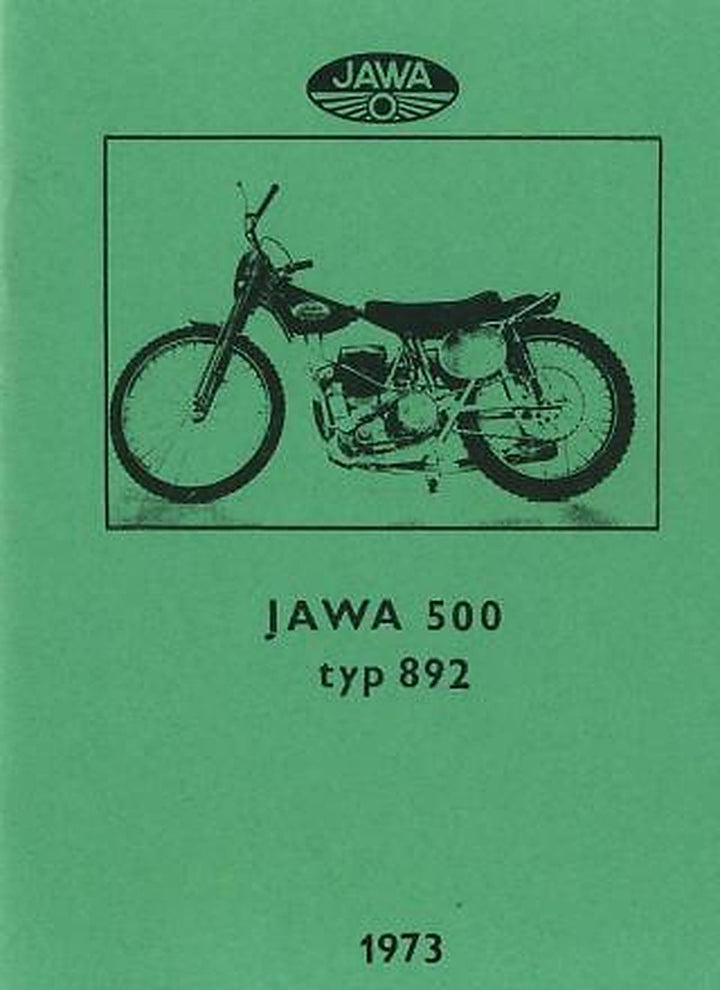 Jawa 500 - 892 Flachbahn- (Speedway) Rennmaschine, Betriebsanleitung und Ersatzteilkatalog, Buchcover