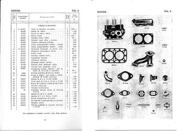 Jawa Kleinwagen 600, Ersatzteilkatalog, Buchcover