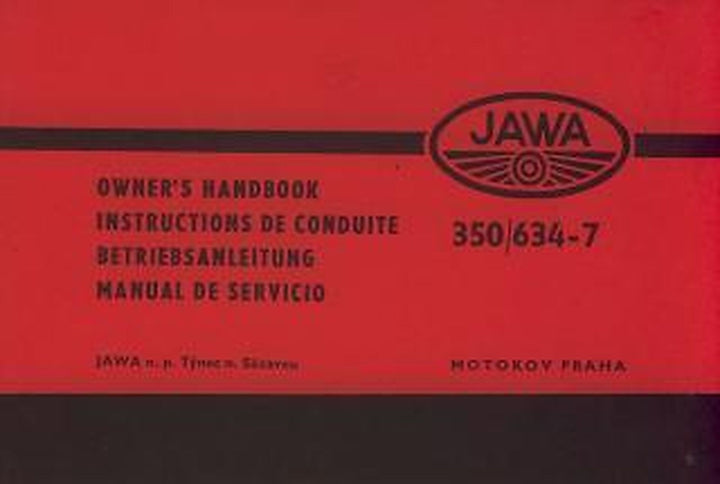 Jawa 634-7, 350 ccm Betriebsanleitung, Buchcover