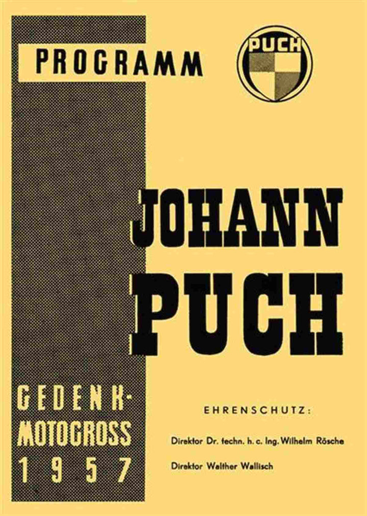 Johann Puch Gedenk-Motocross 1957 Programm, Buchcover
