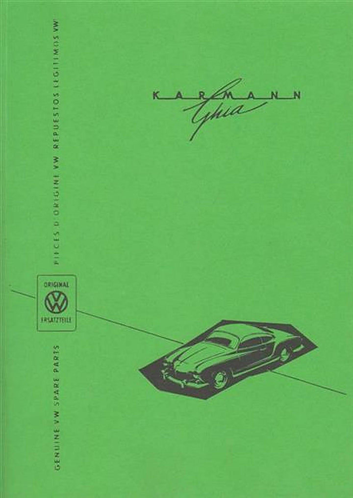 Karmann Ghia Coupe, Modell 143, 2-Sitzer, Ersatzteilkatalog für Karosserie, Buchcover