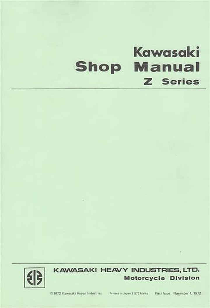 Kawasaki Z Series, Shop Manual, Buchcover