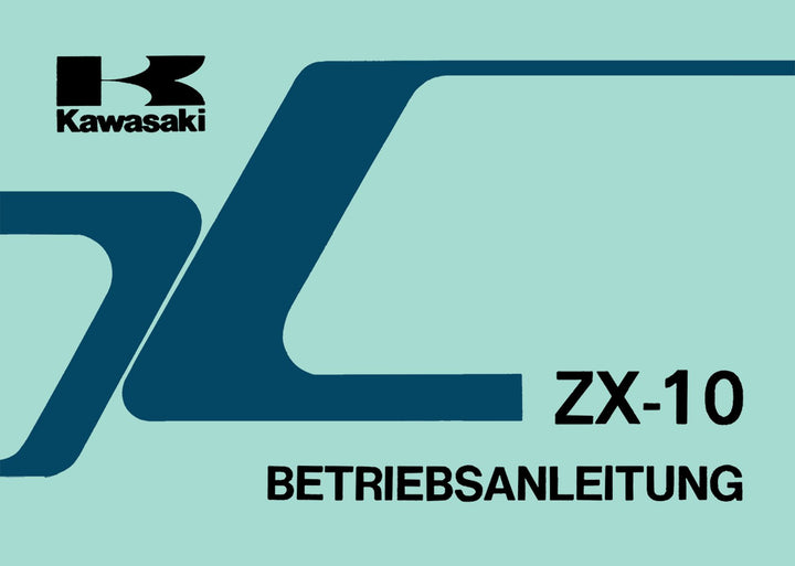 Kawasaki ZX-10 Betriebsanleitung, Buchcover
