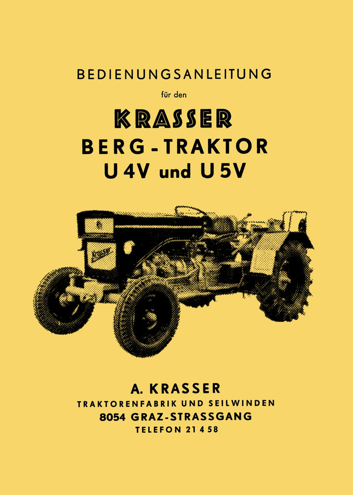 Krasser Bergtraktor U4V und U5V Betriebsanleitung und Ersatzteilkatalog, Buchcover