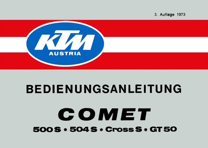 KTM Motorfahrzeugbau 500 S, 504 S, Cross S, GT 50 Betriebsanleitung, Buchcover