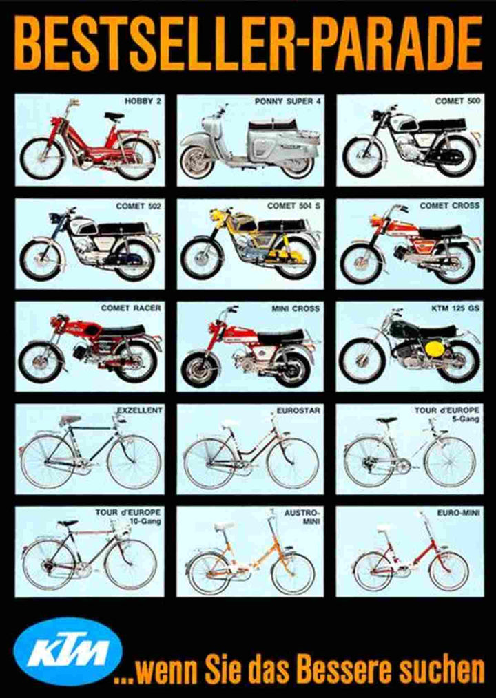 KTM Motorfahrzeugbau Bestseller-Parade Poster, Poster-Motiv