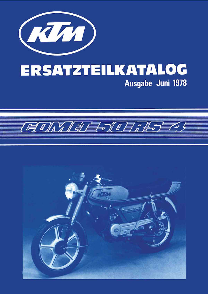 KTM Motorfahrzeugbau Comet 50 RS 4 (Fahrgestell) Ersatzteilkatalog, Buchcover