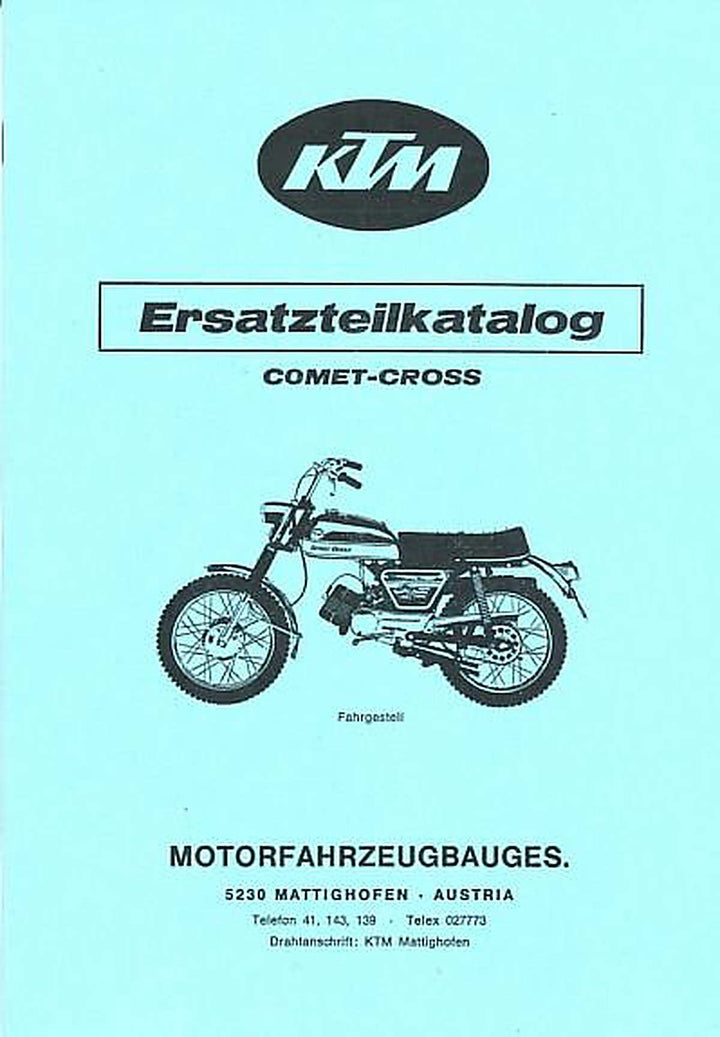 KTM Motorfahrzeugbau Comet-Cross, Cross-Super mit Puch Motor, Ersatzteilkatalog, Buchcover