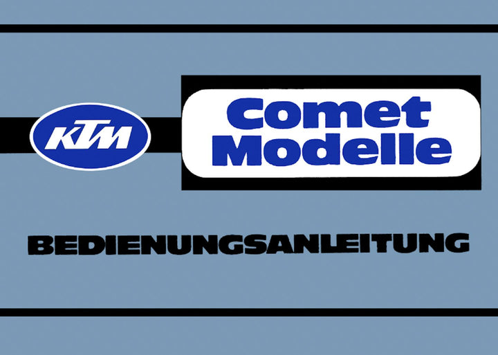 KTM Comet, Grand Prix 50RS, Cross 50S, 50RSL mit Sachs Motor Betriebsanleitung, Buchcover