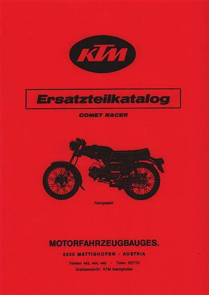 KTM Motorfahrzeugbau Comet Racer mit Puch-Motor Ersatzteilkatalog, Buchcover