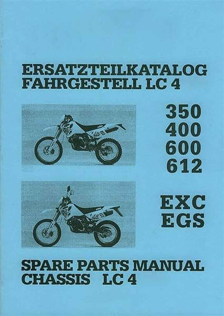 KTM Motorfahrzeugbau LC4, 350, 400, 600, 612, EXC, EGS, Ersatzteilkatalog Fahrgestell, Buchcover