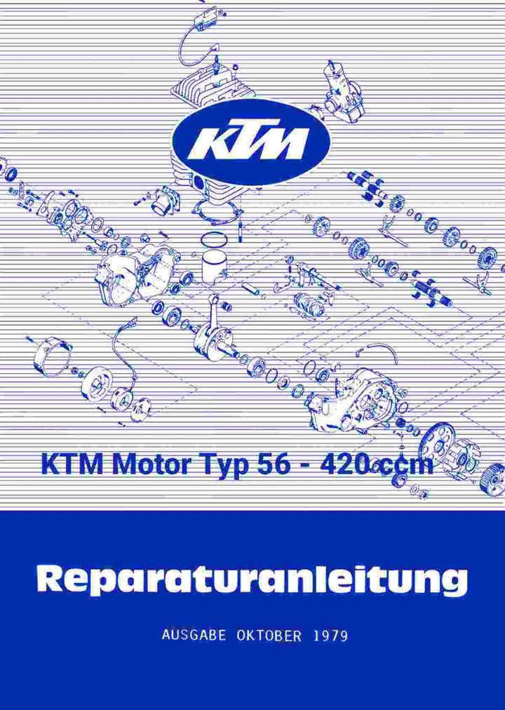 KTM Motorfahrzeugbau Motor, Typ 56, 420 ccm, Reparaturanleitung, Buchcover