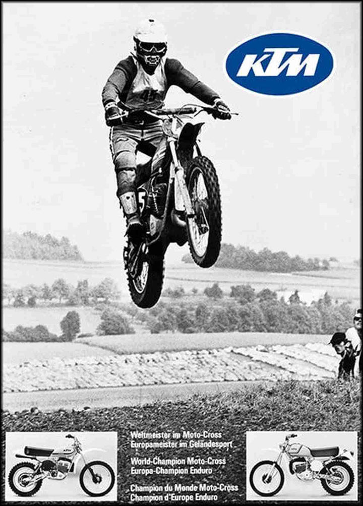 KTM Motorfahrzeugbau Moto Cross Weltmeister Poster, Poster-Motiv