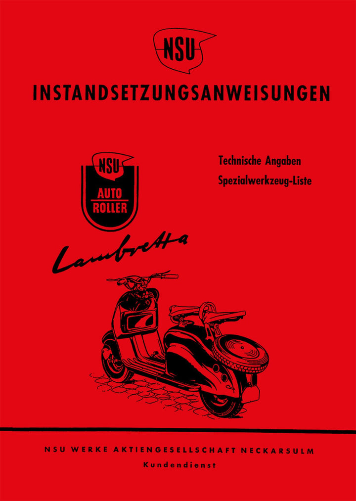 NSU Lambretta Autoroller Reparaturanleitung, Buchcover