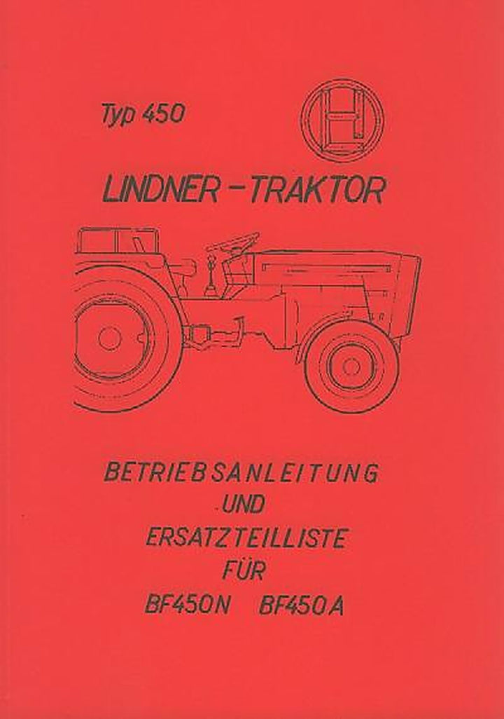 Lindner BF450N und BF450A Betriebsanleitung und Ersatzteilkatalog, Buchcover