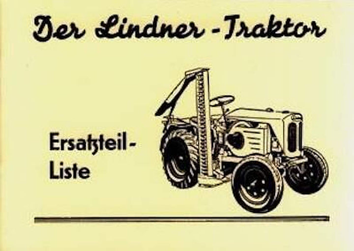 Lindner L15 Traktor Ersatzteilkatalog, Buchcover
