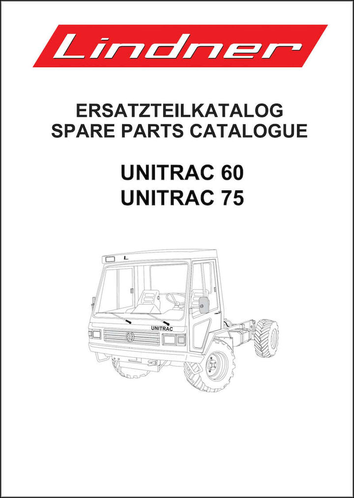 Lindner Unitrac 60 und Unitrac 75 Ersatzteilkatalog, Buchcover