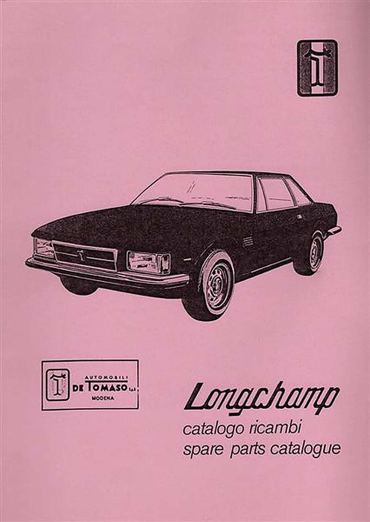 De Tomaso Longchamp Spare Parts List, Buchcover