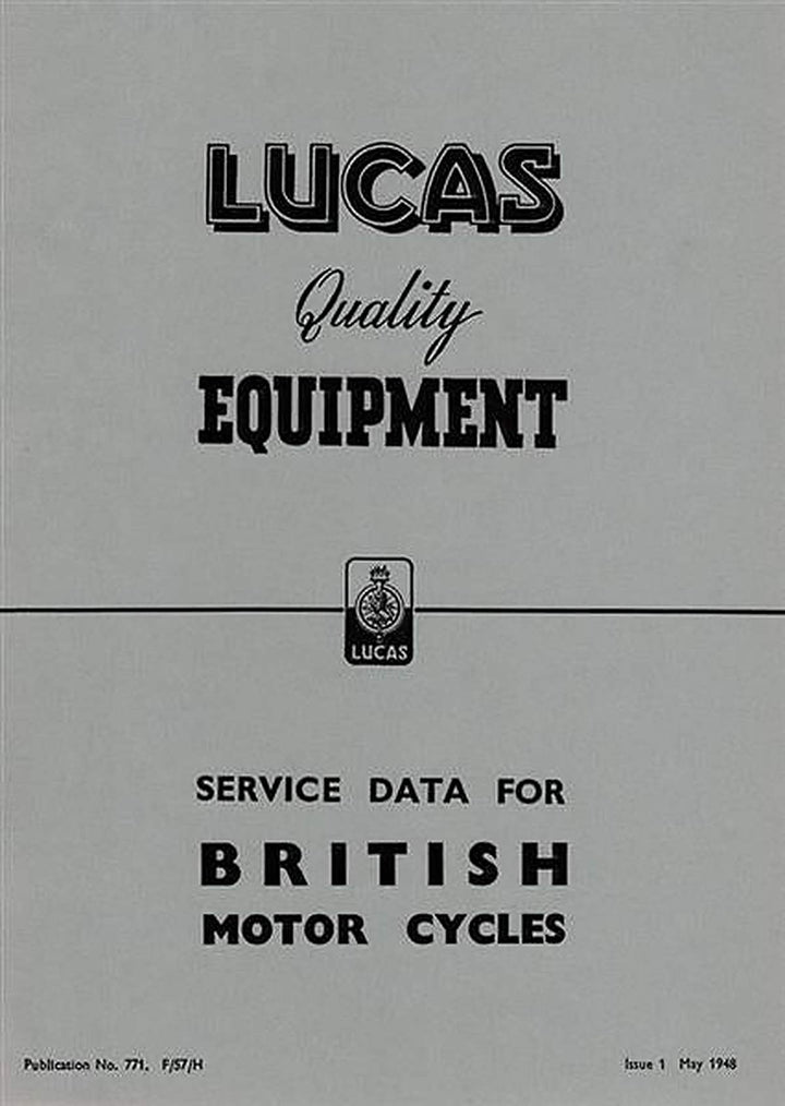 Lucas Quality Equipment Service Data for British Motor Cycles, Buchcover